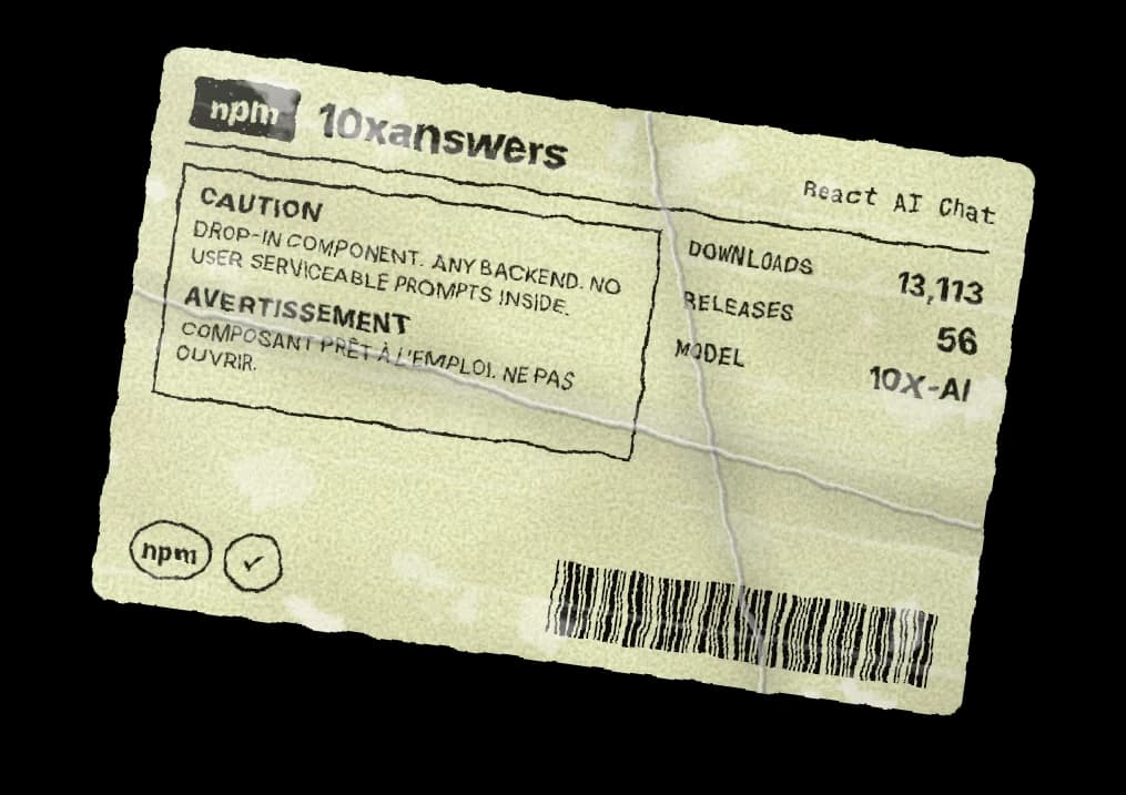 A yellow spec plate for 10xanswers on npm: 13,113 downloads, 56 releases