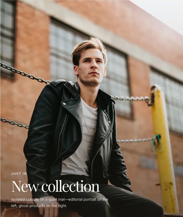 A HyperPersona storefront: a new collection, shot editorially.
