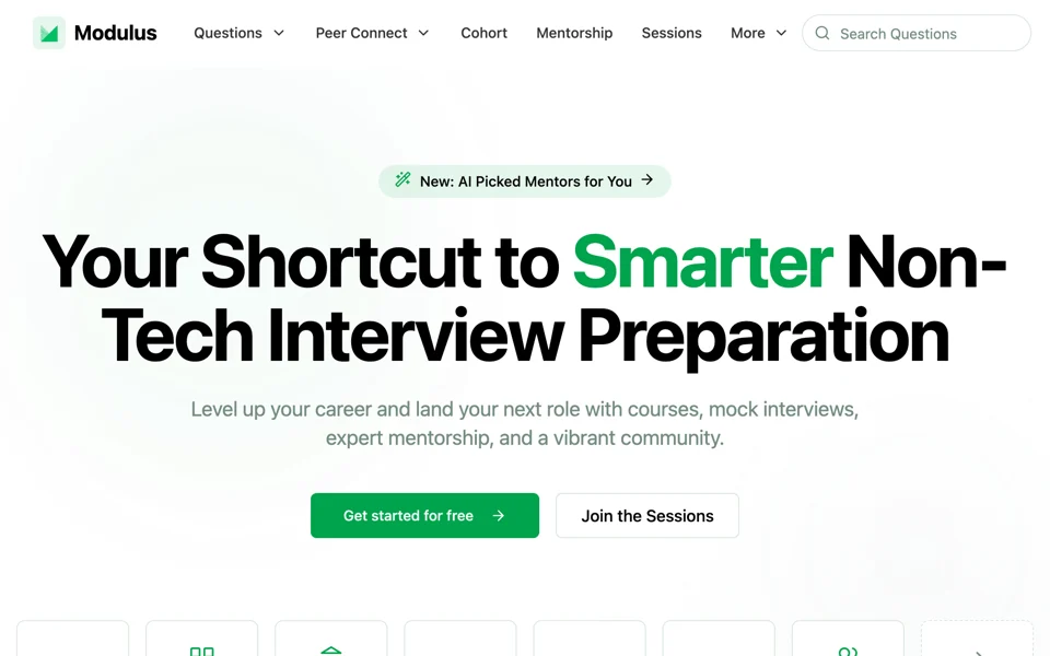Modulus: your shortcut to smarter non-tech interview preparation.